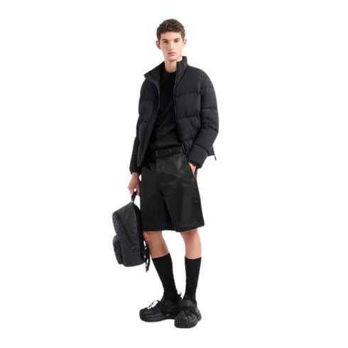 Emporio Armani T-Shirt T-shirt Uomo con logo jacquard all over Nero - Francavilla Moda